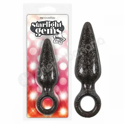 Starlight Gems Booty Pops Black Large Butt Plug