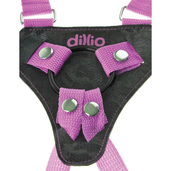 Dillio Pink - 7" Strap-on Suspender Harness Set