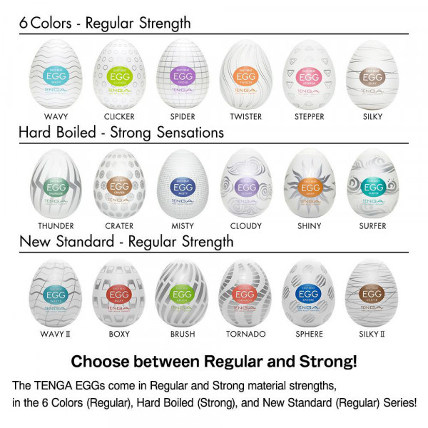 Tenga Egg Variety Pack Penis Masturbator Sleeves