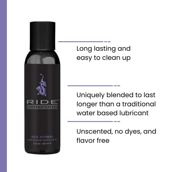 Ride BodyWorx Silk - Silicone &amp; Water Lubricant | 2oz