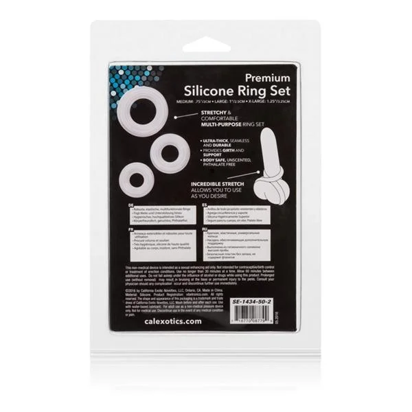Premium Silicone Ring Set Clear Pack Of 3 — image 4 of 8