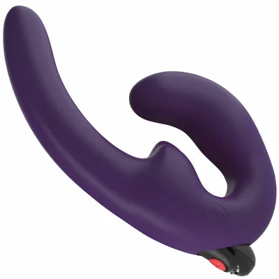 Fun Factory SHAREVIBE Vibrating Silicone Couples Dildo Dark Violet