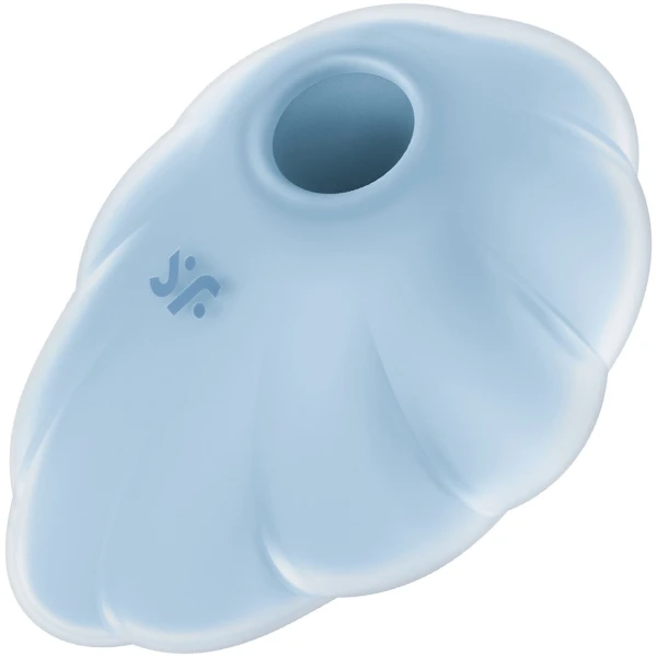 Satisfyer Cloud Dancer Rechargeable Waterproof Silicone Air Pulse Clitoral Vibrator - Blue