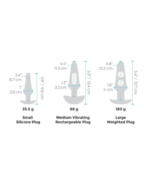 B-vibe Anal Training And Education Set - Teal - 5.2 Inch