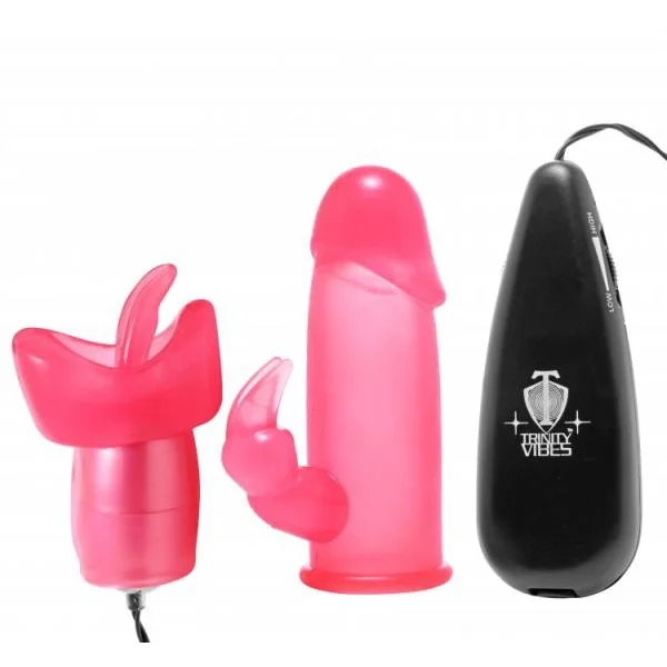 Luv Flicker Plus Vibrating Bullet With Attachments