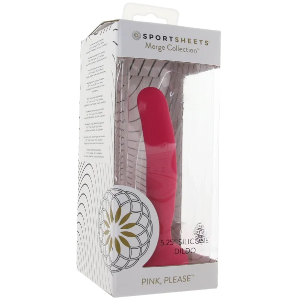 Please  5.25" Silicone Harness Compatible Dildo By Sportsheets - Pink
