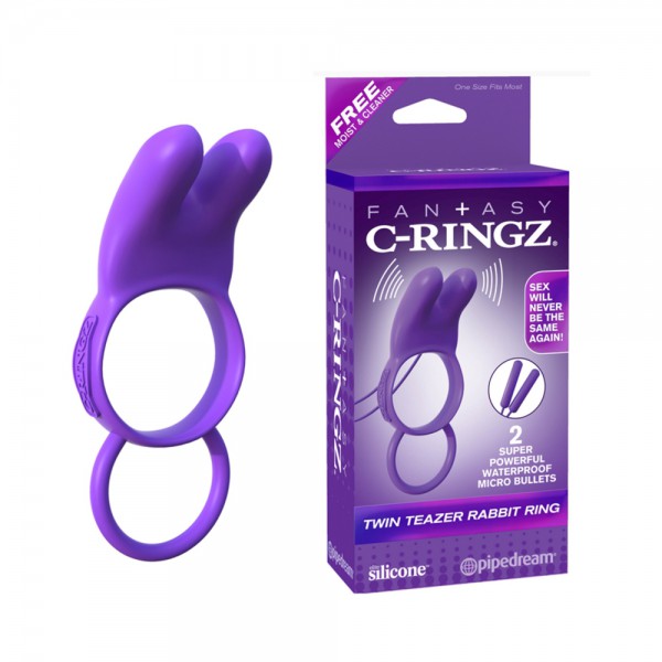 Fantasy C-ringz Twin Teazer Rabbit Ring - Purple