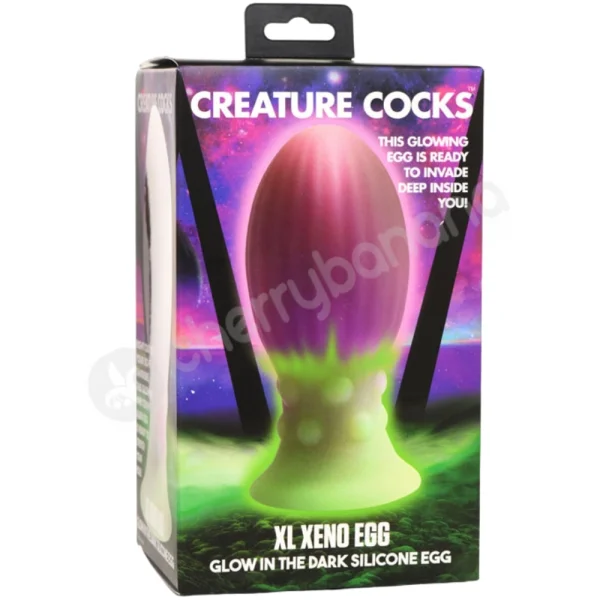 Creature Cocks XL Xeno Egg Glow In The Dark Silicone Egg Dildo