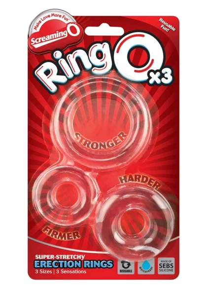 Screaming O Ring O x 3 Clear Cockrings