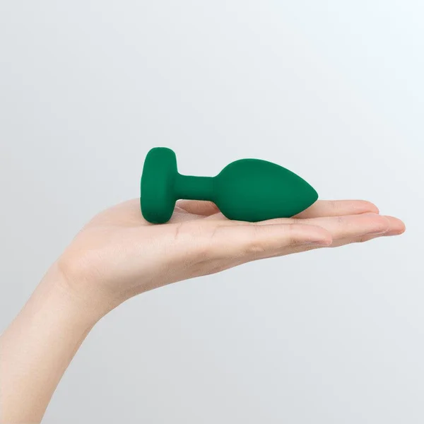 b Vibe Remote Control Vibrating Jewel Butt Plug Emerald — image 10 of 13
