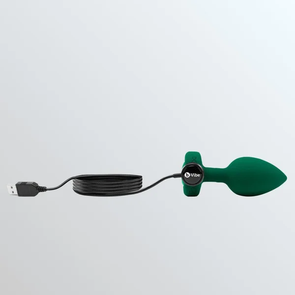b Vibe Remote Control Vibrating Jewel Butt Plug Emerald — image 12 of 13