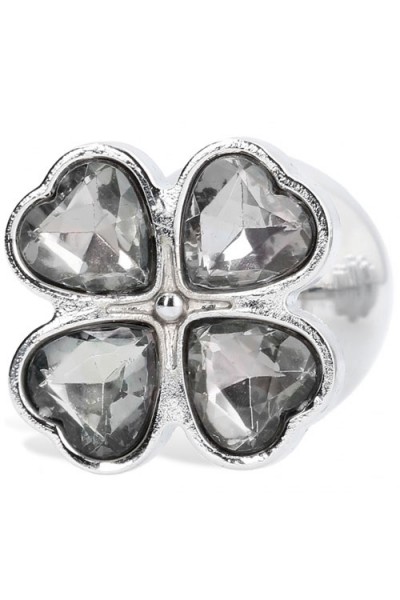 Shots Toys Metal 3.2" Butt Plug with Lucky Clover Base