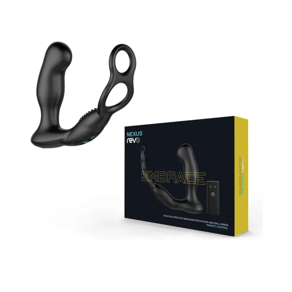 Nexus Revo Embrace Remote Control Rotating Double Cock Ring Prostate Massager