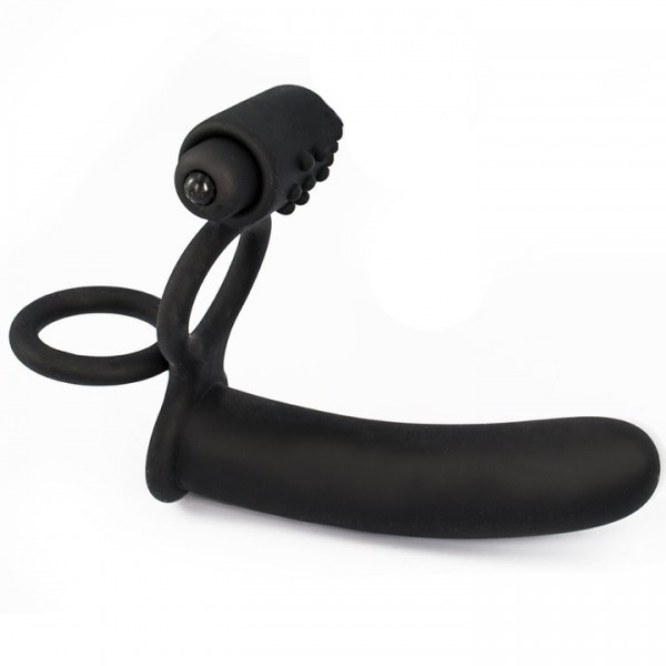 Bondara Two Hole Desire Vibrating Double Penetrator Cock Ring