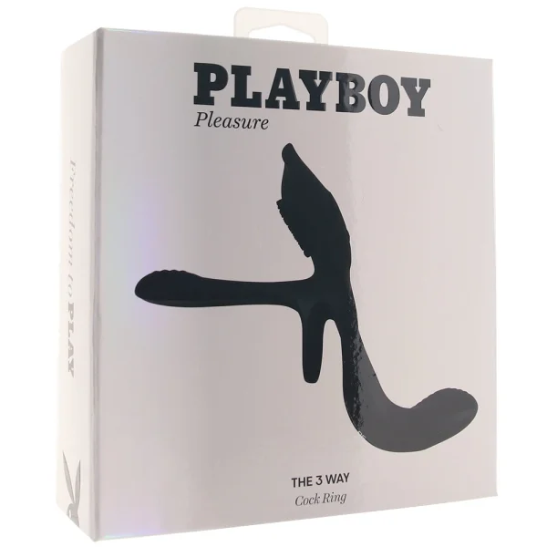 Playboy Pleasure The 3 Way Rechargeable Silicone Multi-Stimulating Cock Ring With Remote