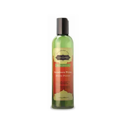 Kama Sutra Naturals Massage Oil Strawberry Divine 8oz