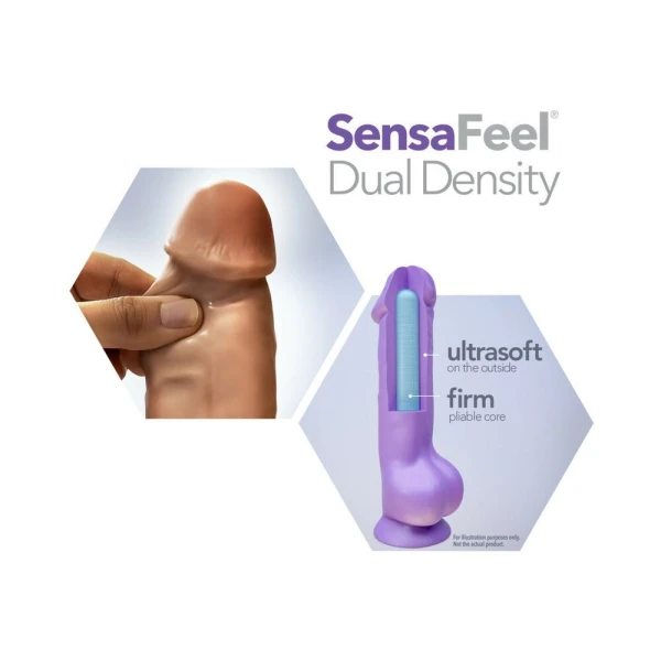 Miguel Dual Density Brown Vibrating Dildo
