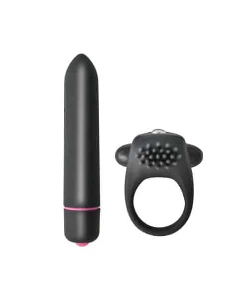 Vibrating Cockring and 10 Function Bullet Couples Kit — image 4 of 4