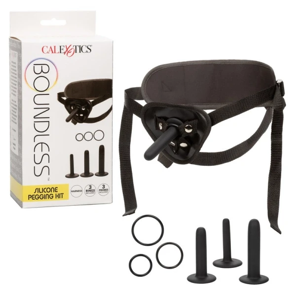 Boundless Silicone Pegging Kit With 3 Probes & 3 Rings By CalExotics