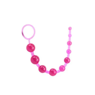 Sassy Anal Beads Pink 10 Inch