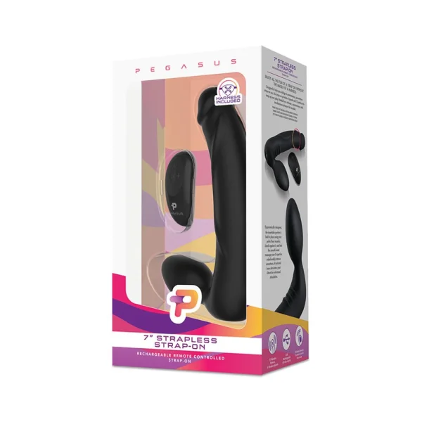 Pegasus 7" Strapless Strap-on - Black — image 7 of 7