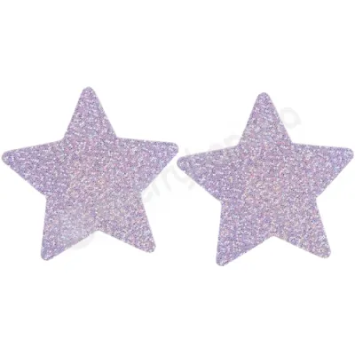 Cherry Banana Pretty In Purple Star Shaped Glitter Nipple Pasties 2 Pack