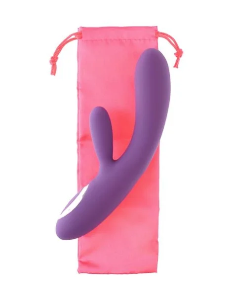 Amore Silicone Rabbit Vibrator - Purple - 7.9 Inch