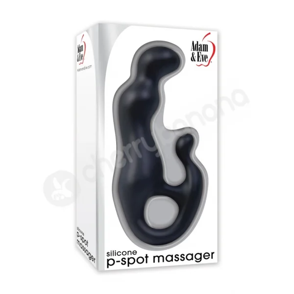 Adam & Eve Black Silicone P-spot Massager