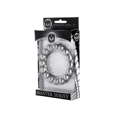 Meridian 2 Inch Stainless Steel Beaded Cockring