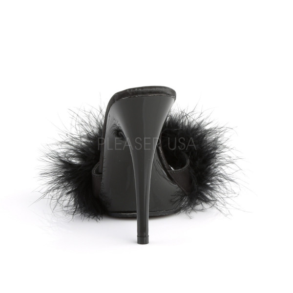5 inches Heel, 3/8 inches PF Marabou Slide Sandal — image 8 of 16