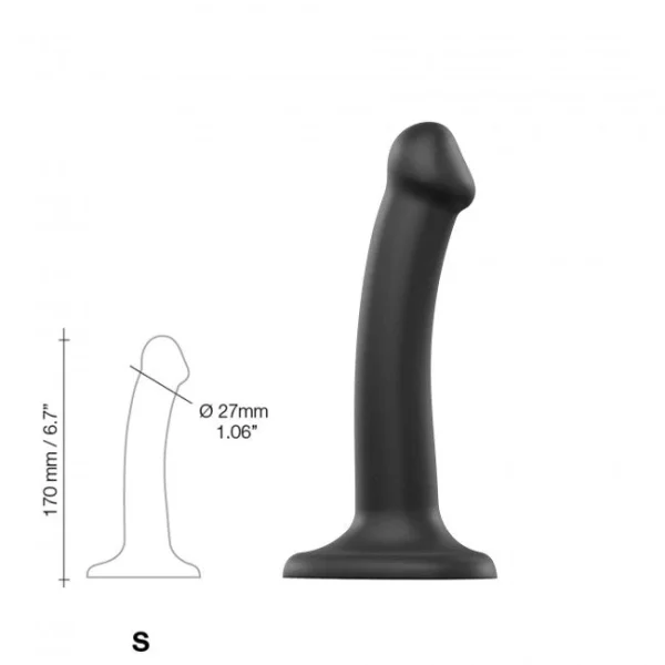 Strap On Me Dual Density Bendable Dildo Black