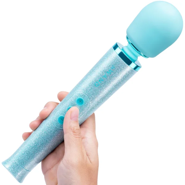 Le Wand 'All that Glimmers' Small Wand Vibrator - Blue