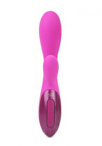 UltraZone Excite 6x Rabbit Style Silicone Vibe - Pink - Rabbit Vibrater