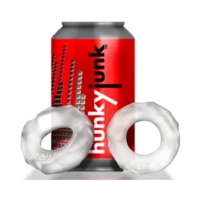 Cock Rings Hunkyjunk Fractal Tactile Cockring Clear Ice