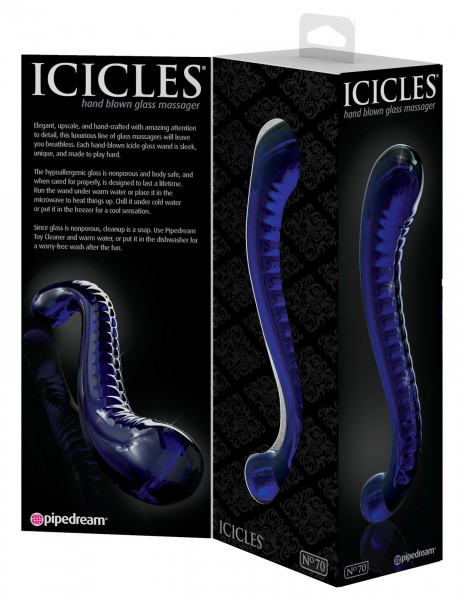 6.5'' Blue Glass Dildo