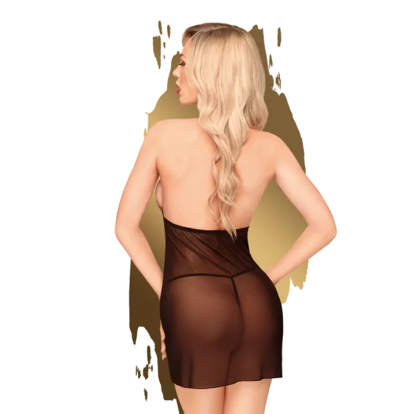 Penthouse Bedtime Story Black Mini Dress with Thong