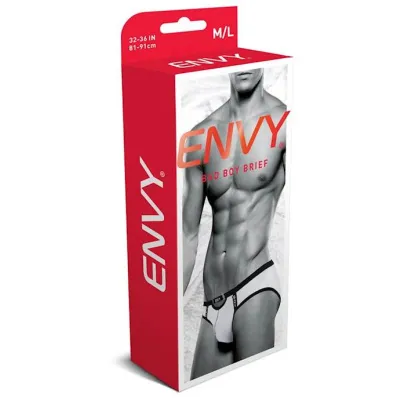 Envy Bad Boy Brief White M l Bx