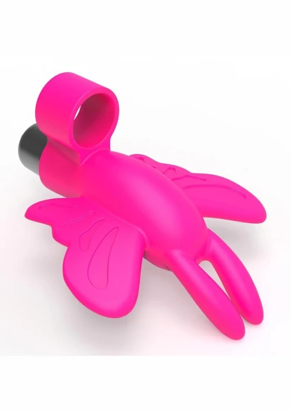 The 9's Flirt Finger Butterfly Finger Vibrator Pink