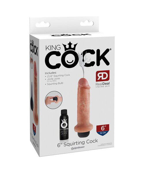 Pipedream King Cock Light Tone Squirting Dildo - 6 or 7 Inch — image 9 of 10