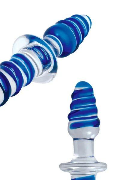 Adam and Eve Double-Ended Twisted Glass Dildo with Plug — image 12 of 15