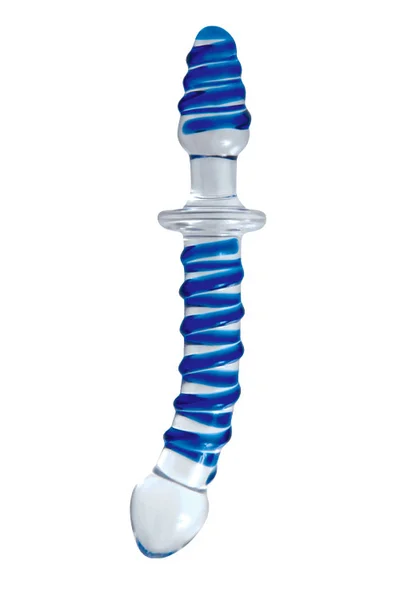Adam and Eve Double-Ended Twisted Glass Dildo with Plug — image 14 of 15