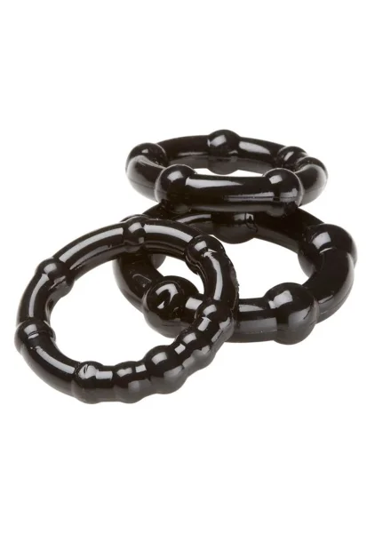 Cloud 9 - Cockring Combo Beaded Black