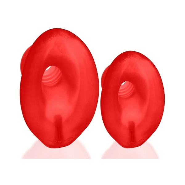 Butt Plugs:  Oxballs Glowhole-1 Hollow Buttplug With Led Insert Small Red Morph
