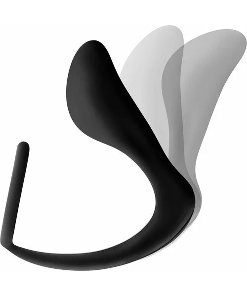 Platinum Cock Ring Plug in Black by Anal Adventures