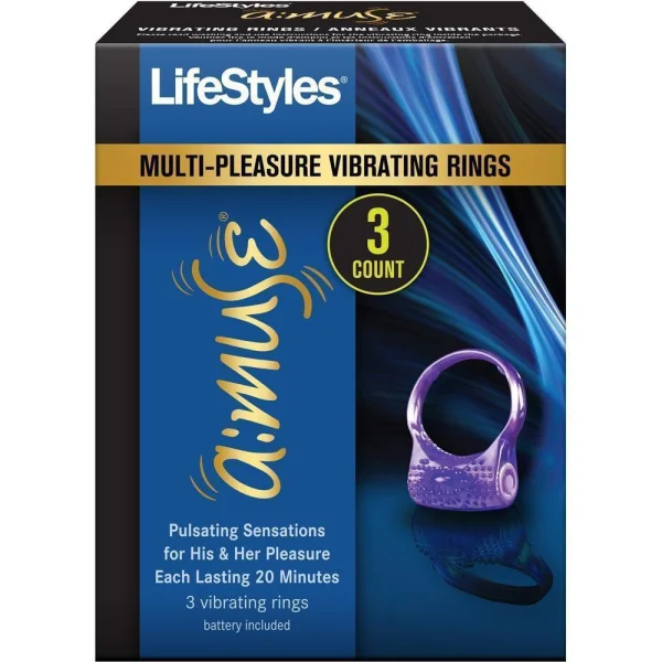 Lifestyles A:Muse Vibrating Ring (3-Pack) | Vaginal Stimulation