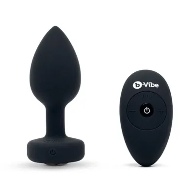 b Vibe Vibrating Jewels Remote Control Butt Plug M L Black