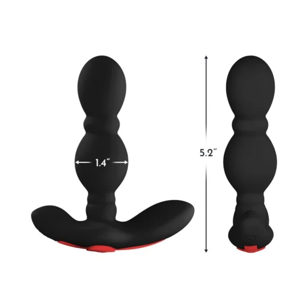 Forto Vibrating Anal Plug Black