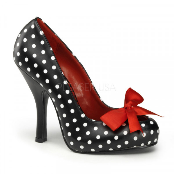 CUTIEPIE-06 - 4 1/2" Heel, 3/4" Hidden P/F Pump W/ Satin Bow Tie — image 5 of 8