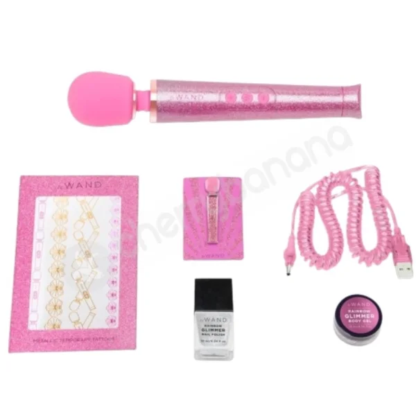 Le Wand Pink Petite Wand Massager All That Glimmers Gift Set