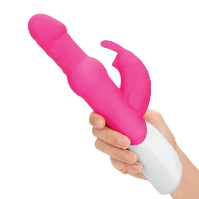 Rabbit Essential Rechargeable Pleasure Beads Rabbit Vibrator with Rotating Shaft